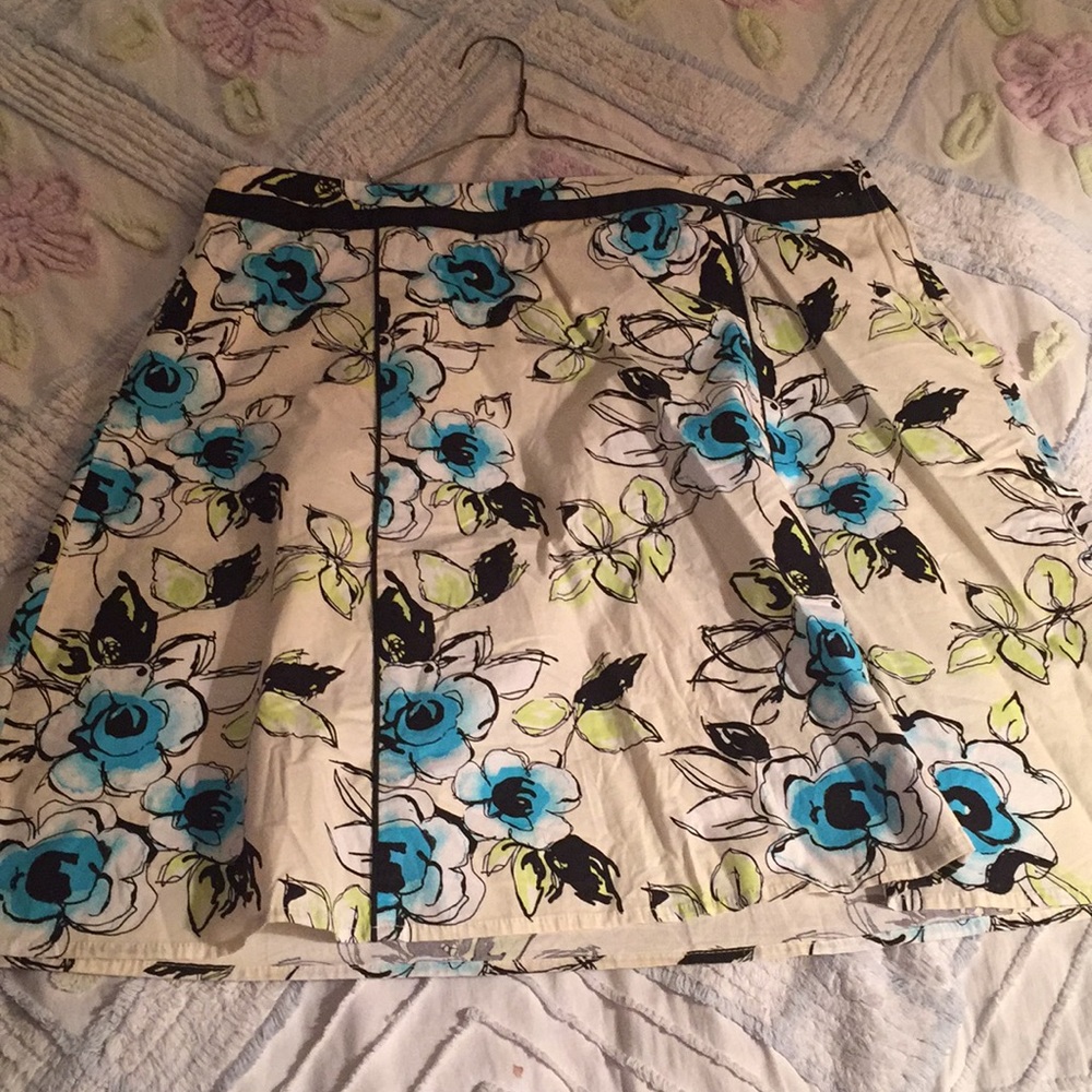 White floral skirt